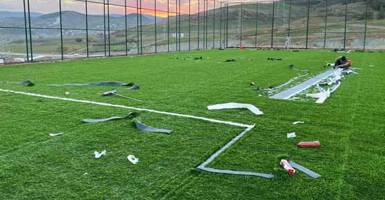 Halı Saha ve Pota Projesinde İlk Etap Tamamlanıyor