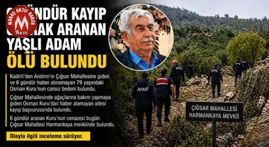 6 Gündür Aranan Adam Cansız Bulundu