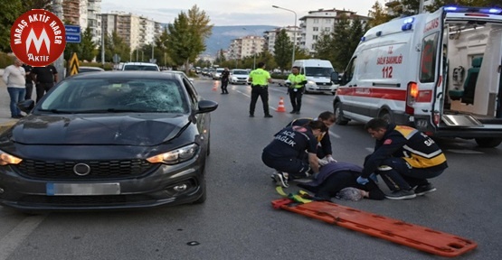 Otomobilin Çarptığı Kadın Yaralandı