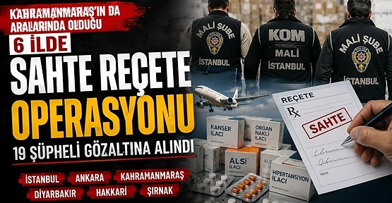 Altı İlde Sahte Reçete Operasyonu