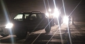 Tipide 3 Araçta 7 Kişi Mahsur Kaldı