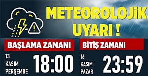 İlçelerde Yağmur ve Kar Uyarısı