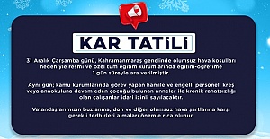 31 Aralık’ta Eğitime 1 Günlük Kar Arası