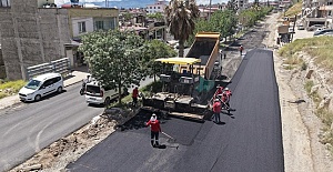 Doğukent Yolunda Asfalt Çalışması Sürüyor