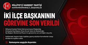 Kahramanmaraş'ta MHP İlçe Başkanları Değişti