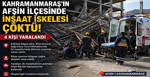 İnşaat İskelesi Çöktü 4 İşçi Yaralandı